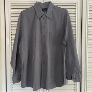Alfani Men’s Dress Shirt Size 17 Dark Grey
